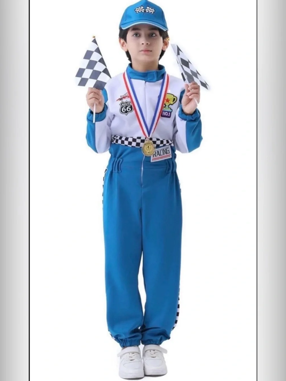 Kids Racing Suit Costume Toddler and Boys Race Car Driver Jumpsuit, Dress Up & P